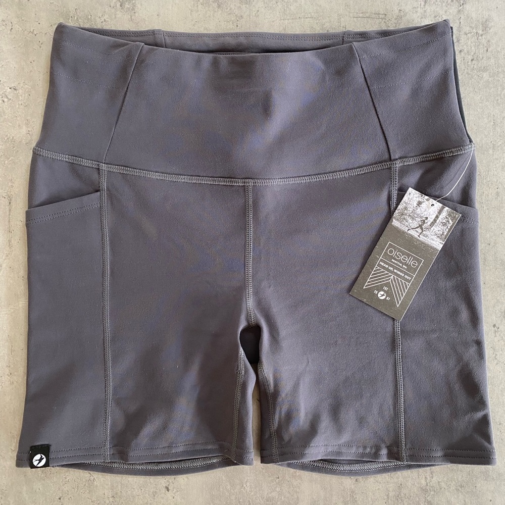 Oiselle Pocket Jogger Shorts - Obsidian